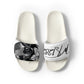 MS1282 Da Strat Classic womens slides black white athletic sandals sportswear slip on slides