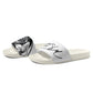 MS1282 Da Strat Classic womens slides black white athletic sandals sportswear slip on slides