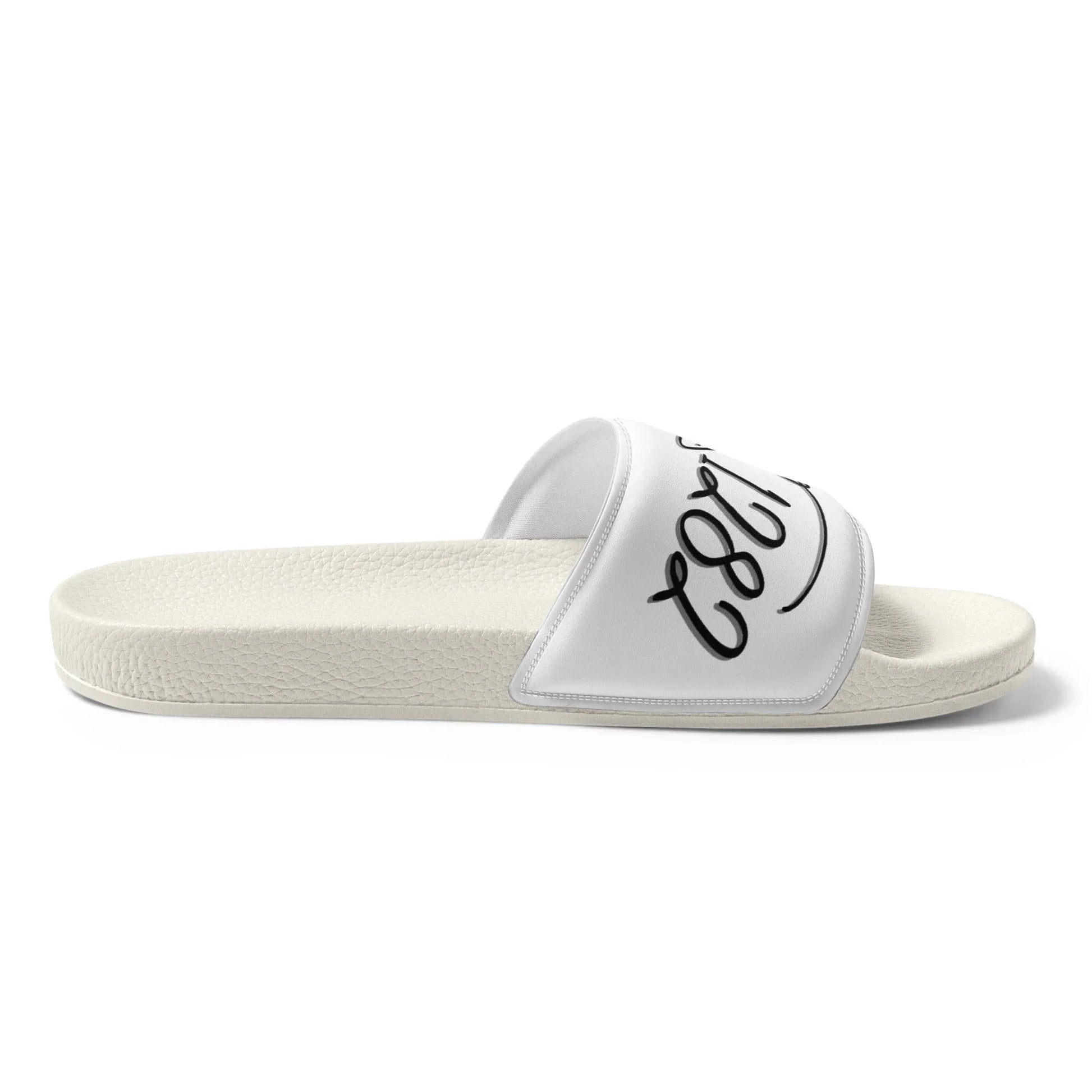 MS1282 Da Strat Classic womens slides black white athletic sandals sportswear slip on slides